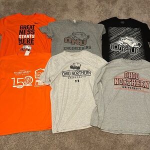 Lot of 6 Medium Ohio Northern University (ONU) shirts